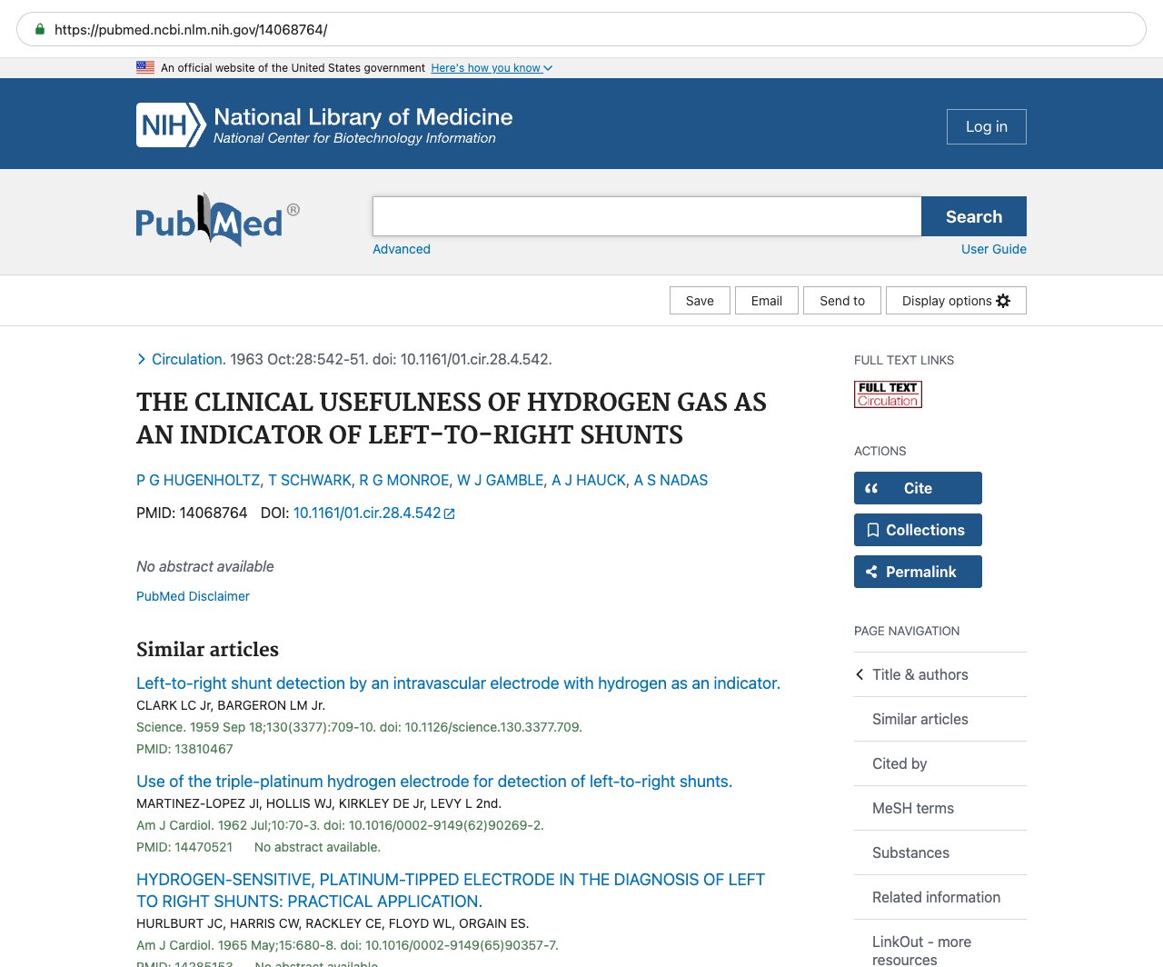 Screenshot — PubMed 14068764