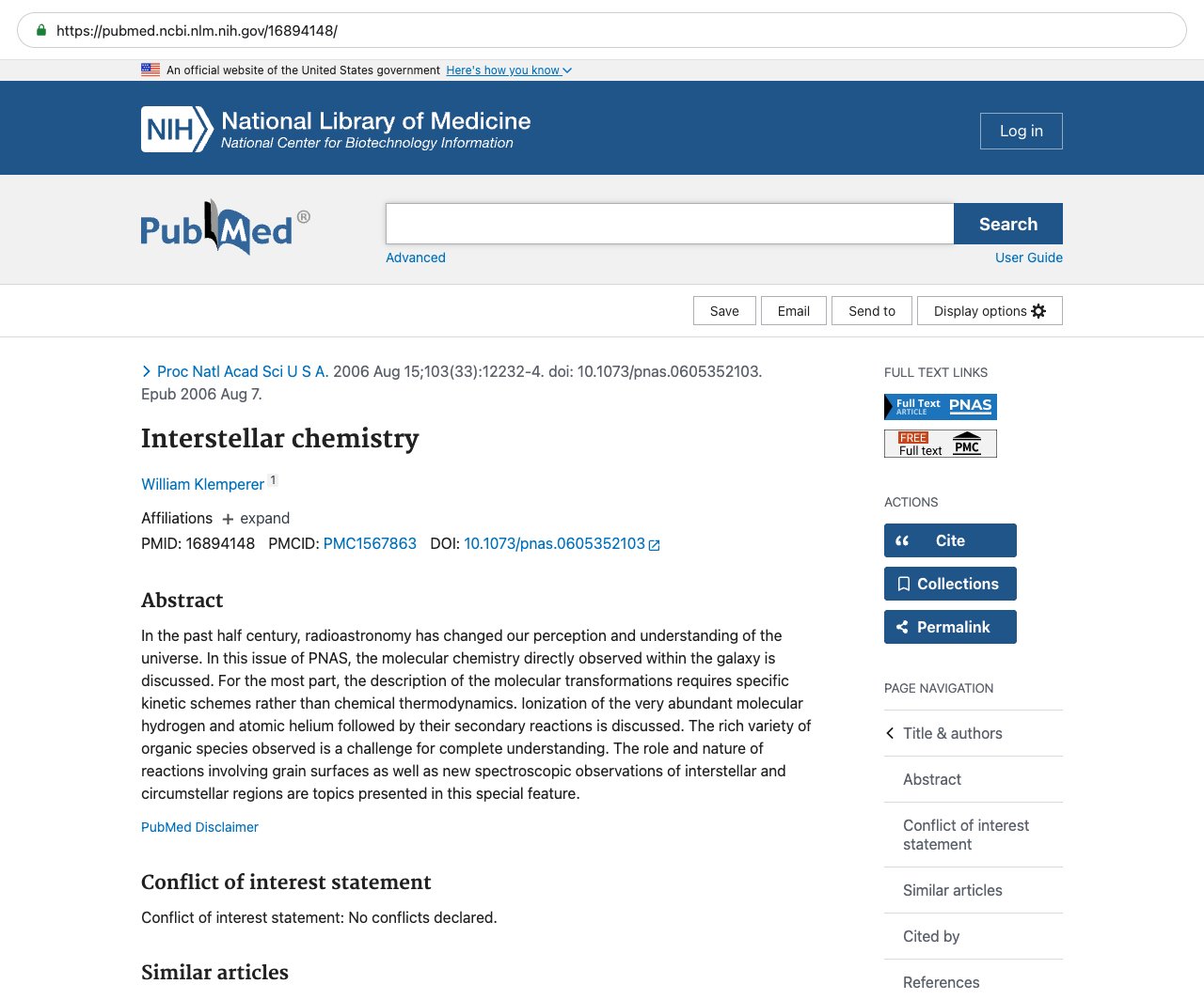 Screenshot — PubMed 16894148