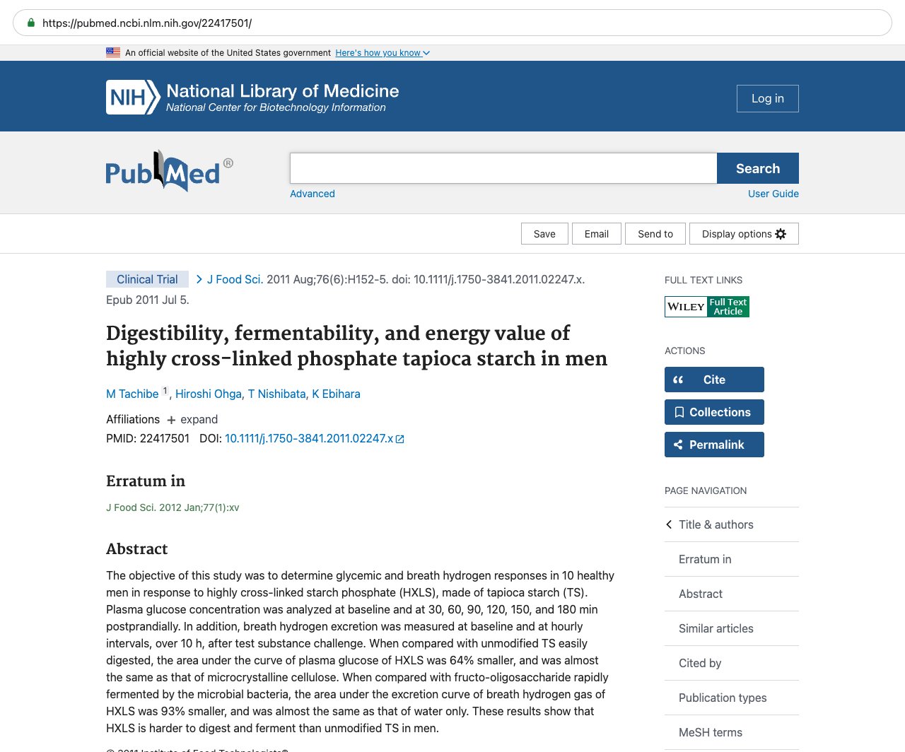 Screenshot — PubMed 22417501