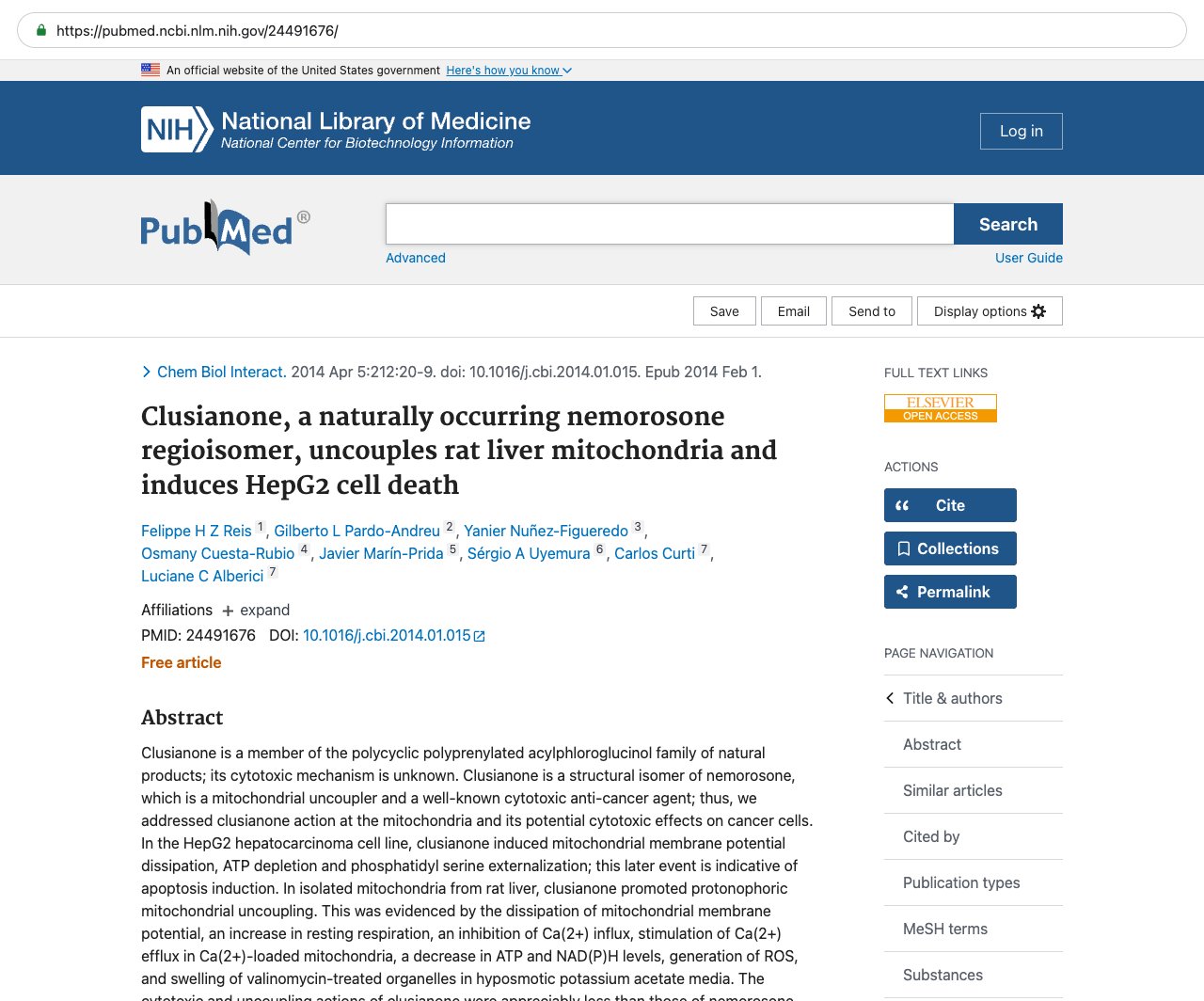 Screenshot — PubMed 24491676