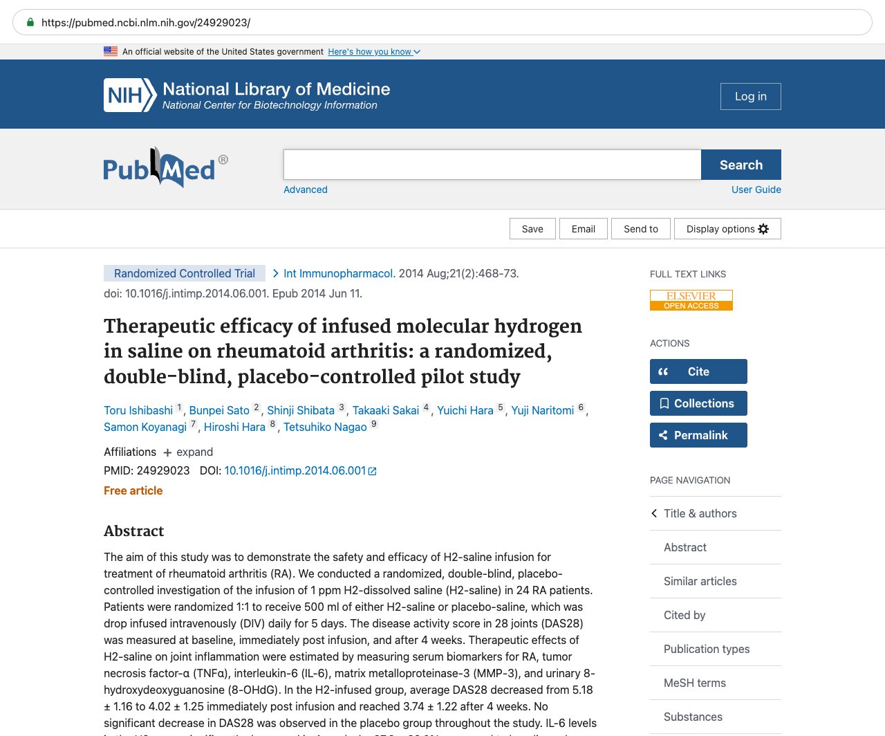 Screenshot — PubMed 24929023