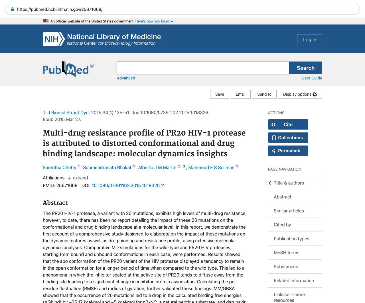 Screenshot — PubMed 25671669