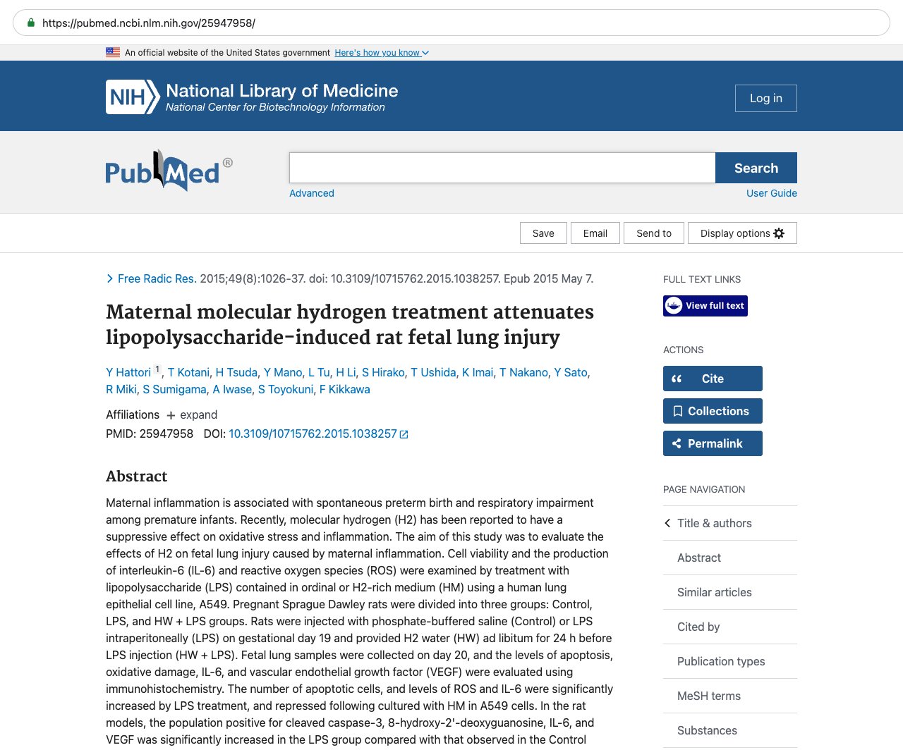 Screenshot — PubMed 25947958