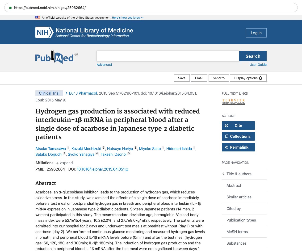 Screenshot — PubMed 25962664