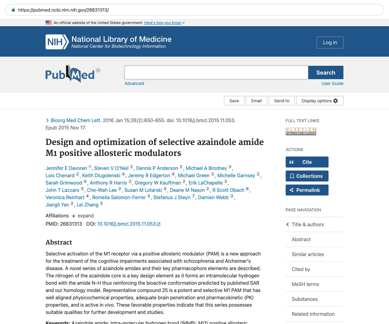 Screenshot — PubMed 26631313