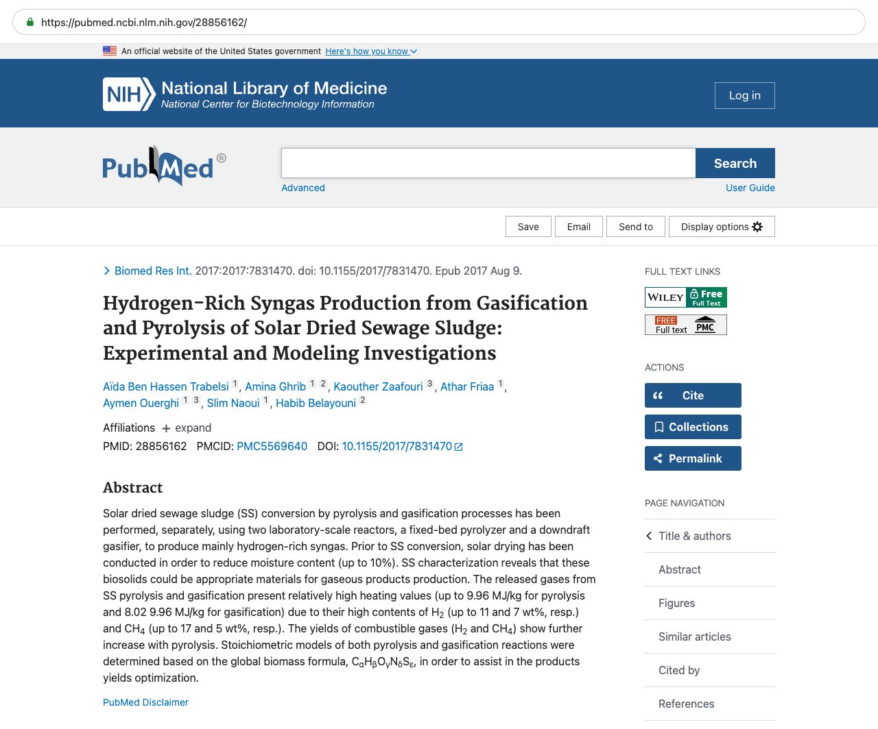Screenshot — PubMed 28856162