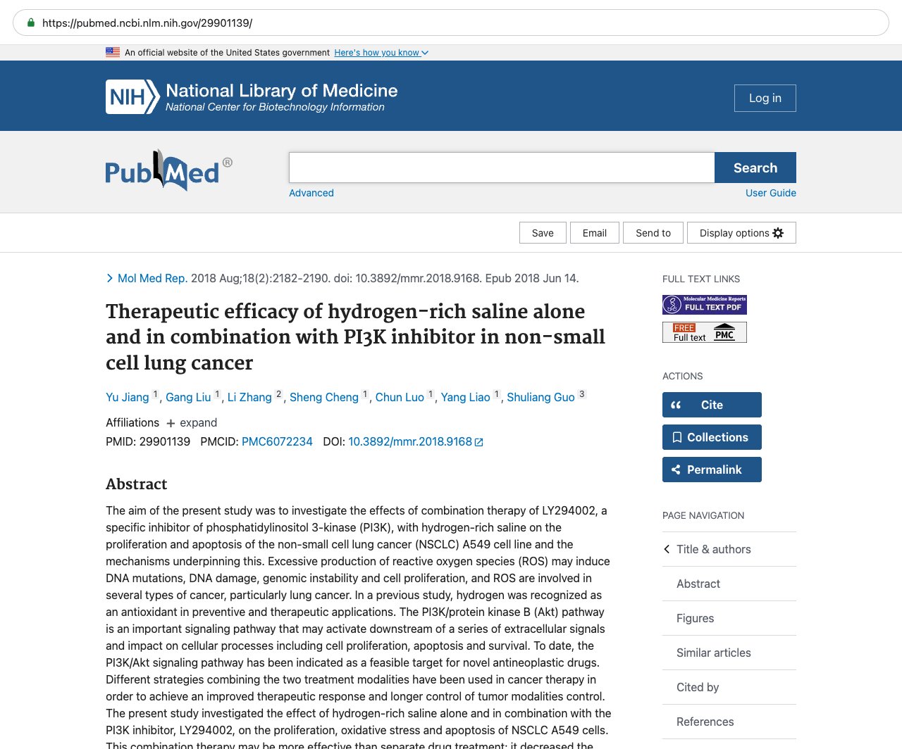 Screenshot — PubMed 29901139
