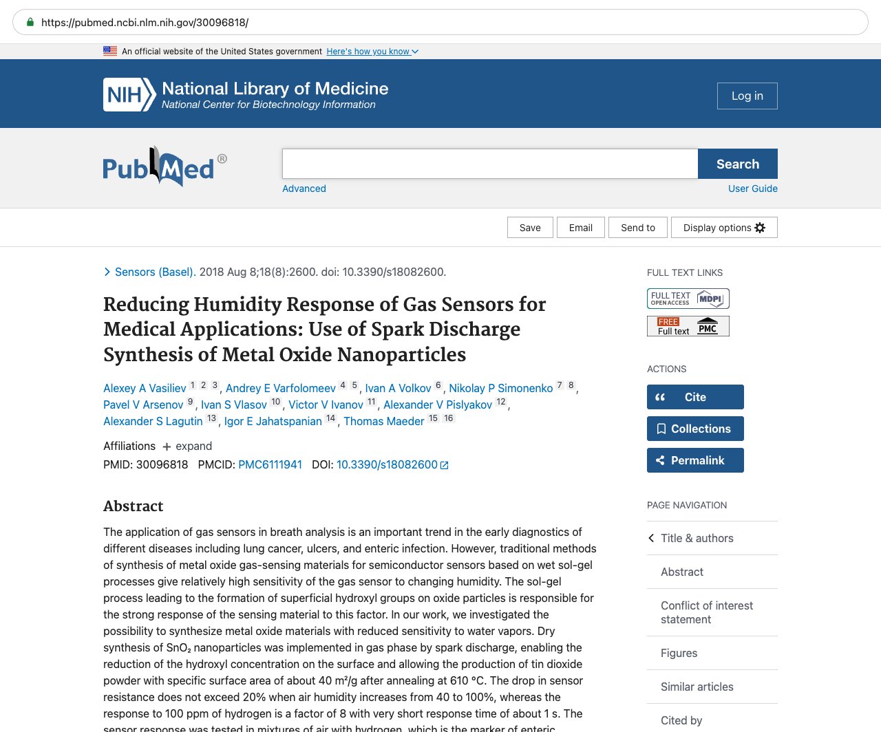 Screenshot — PubMed 30096818