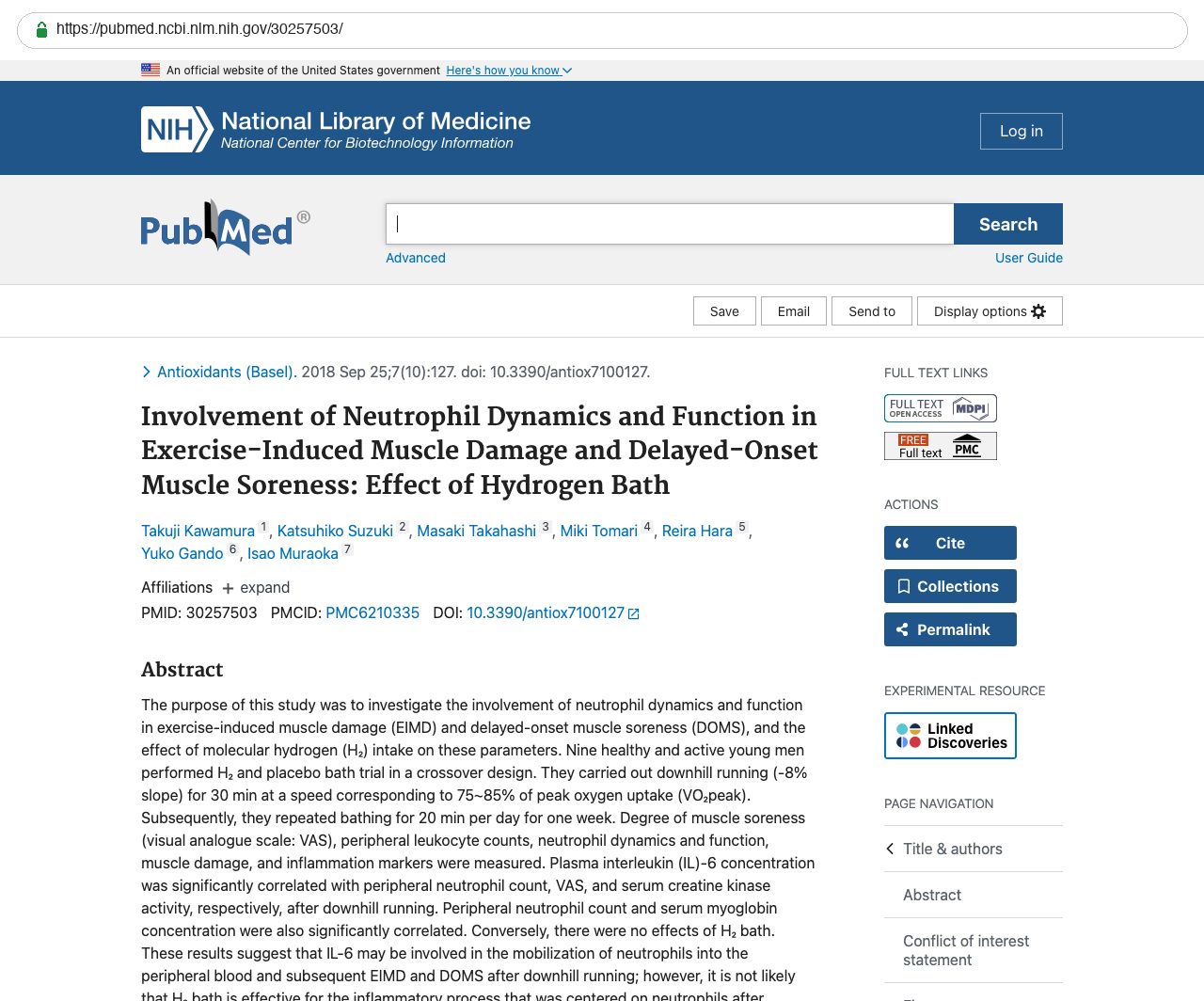 Screenshot — PubMed 30257503