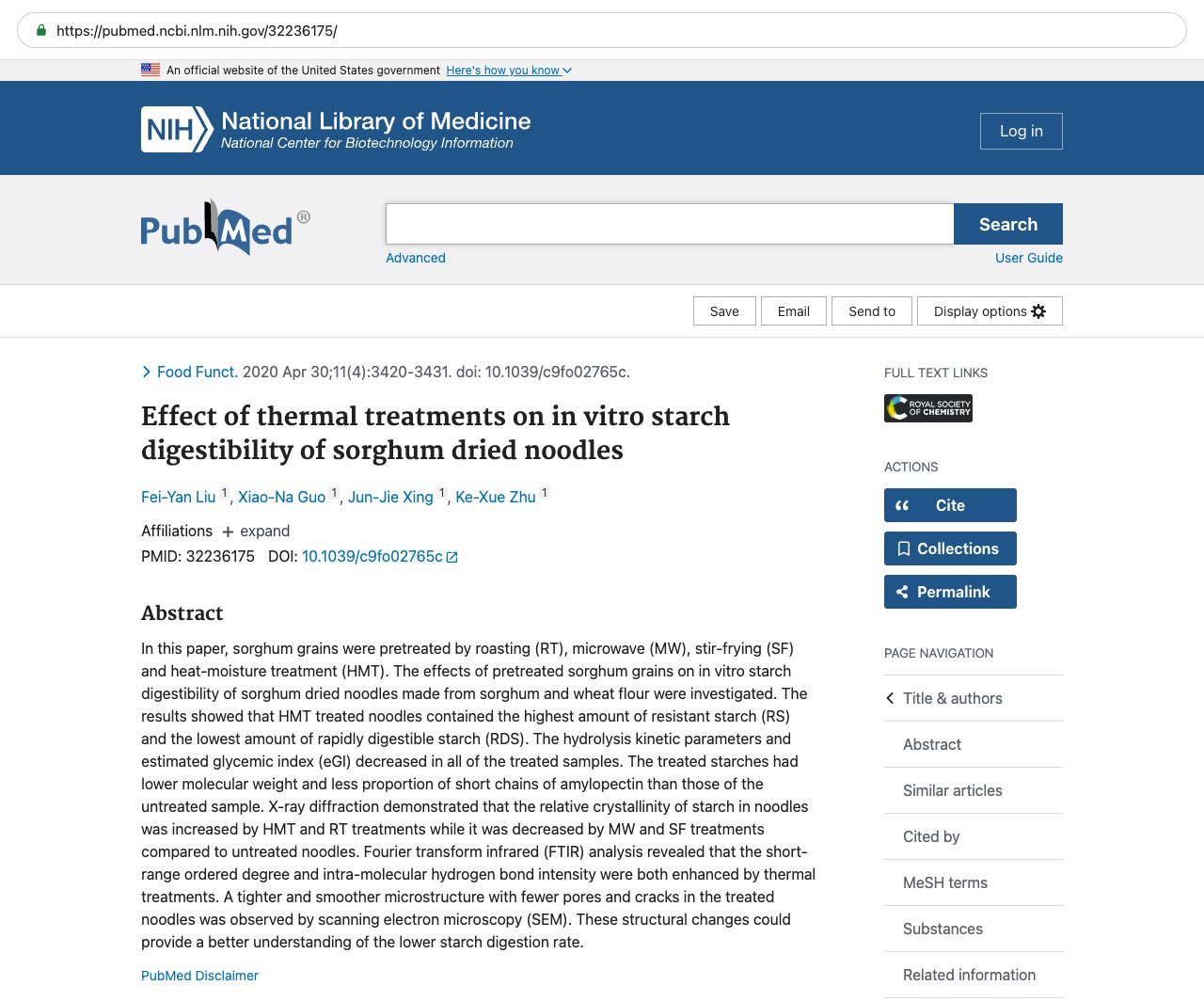 Screenshot — PubMed 32236175