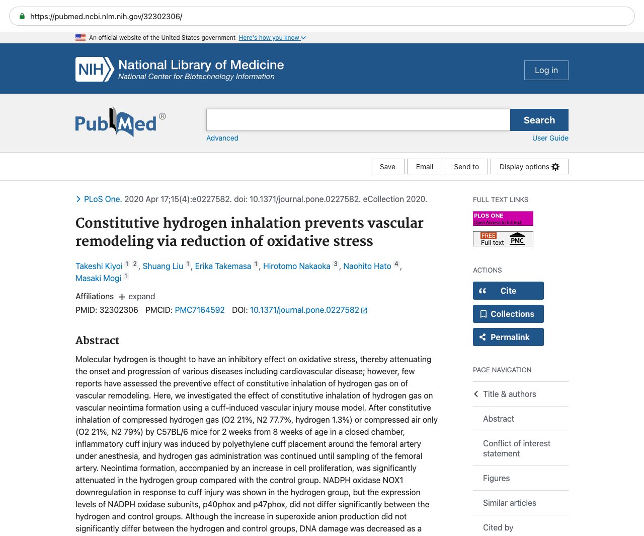 Screenshot — PubMed 32302306