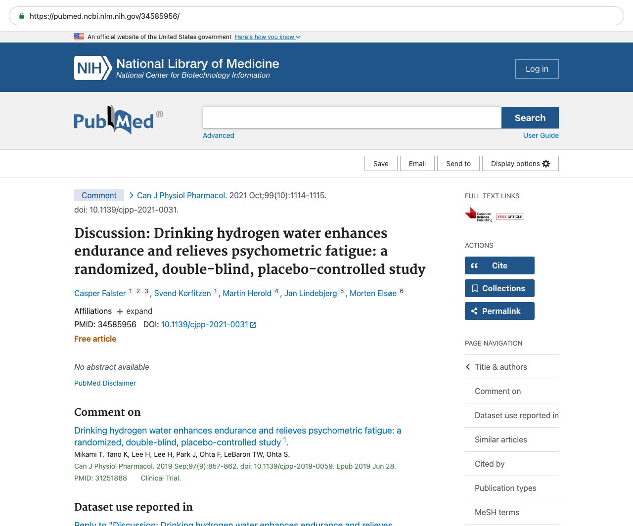 Screenshot — PubMed 34585956
