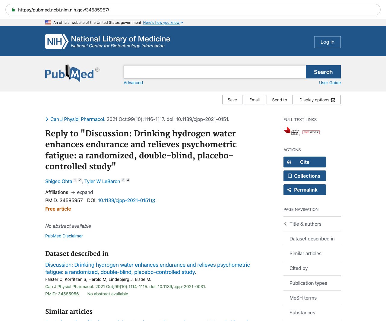 Screenshot — PubMed 34585957