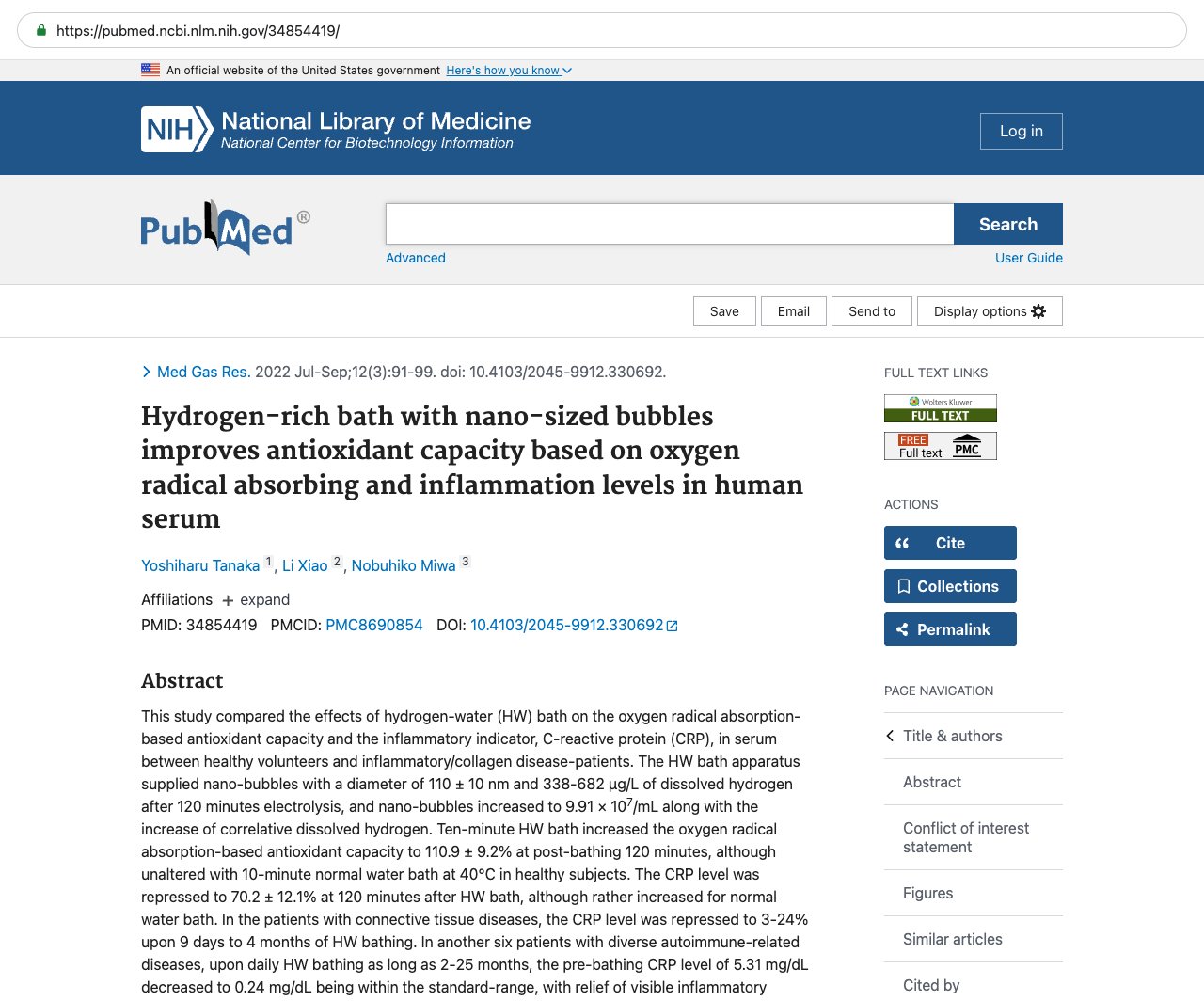 Screenshot — PubMed 34854419