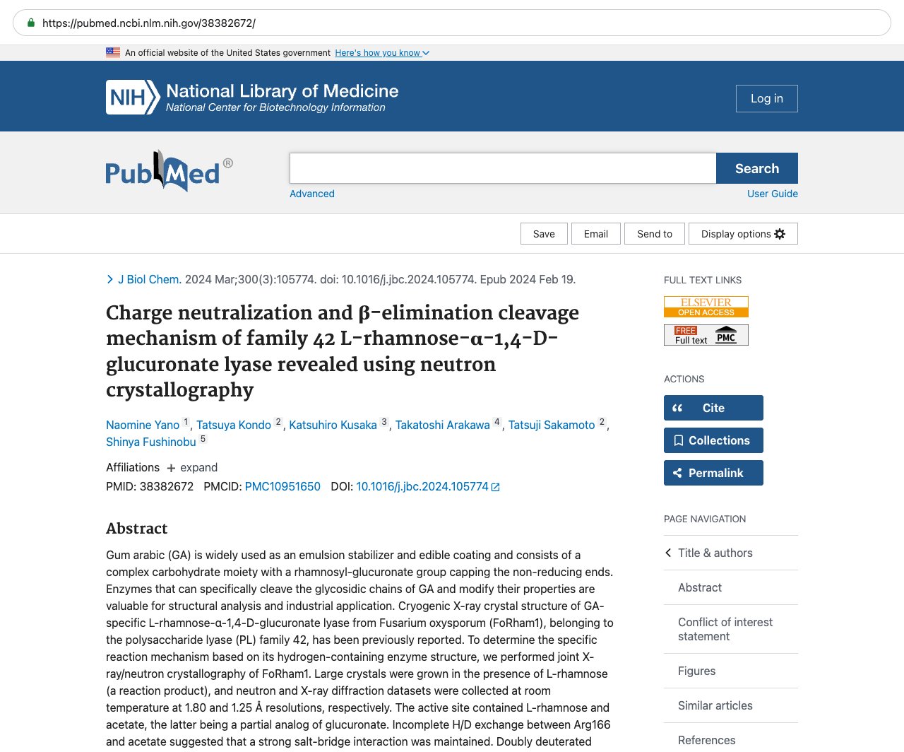 Screenshot — PubMed 38382672