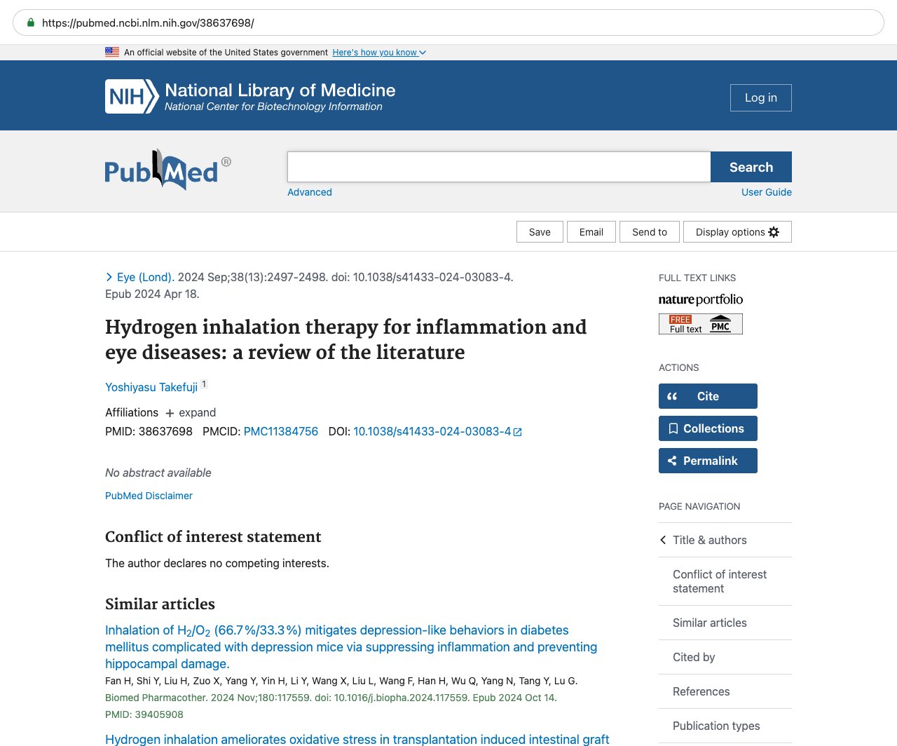 Screenshot — PubMed 38637698