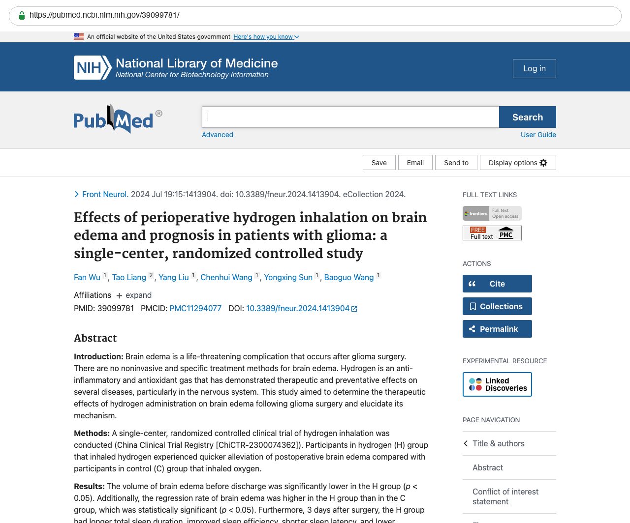 Screenshot — PubMed 39099781
