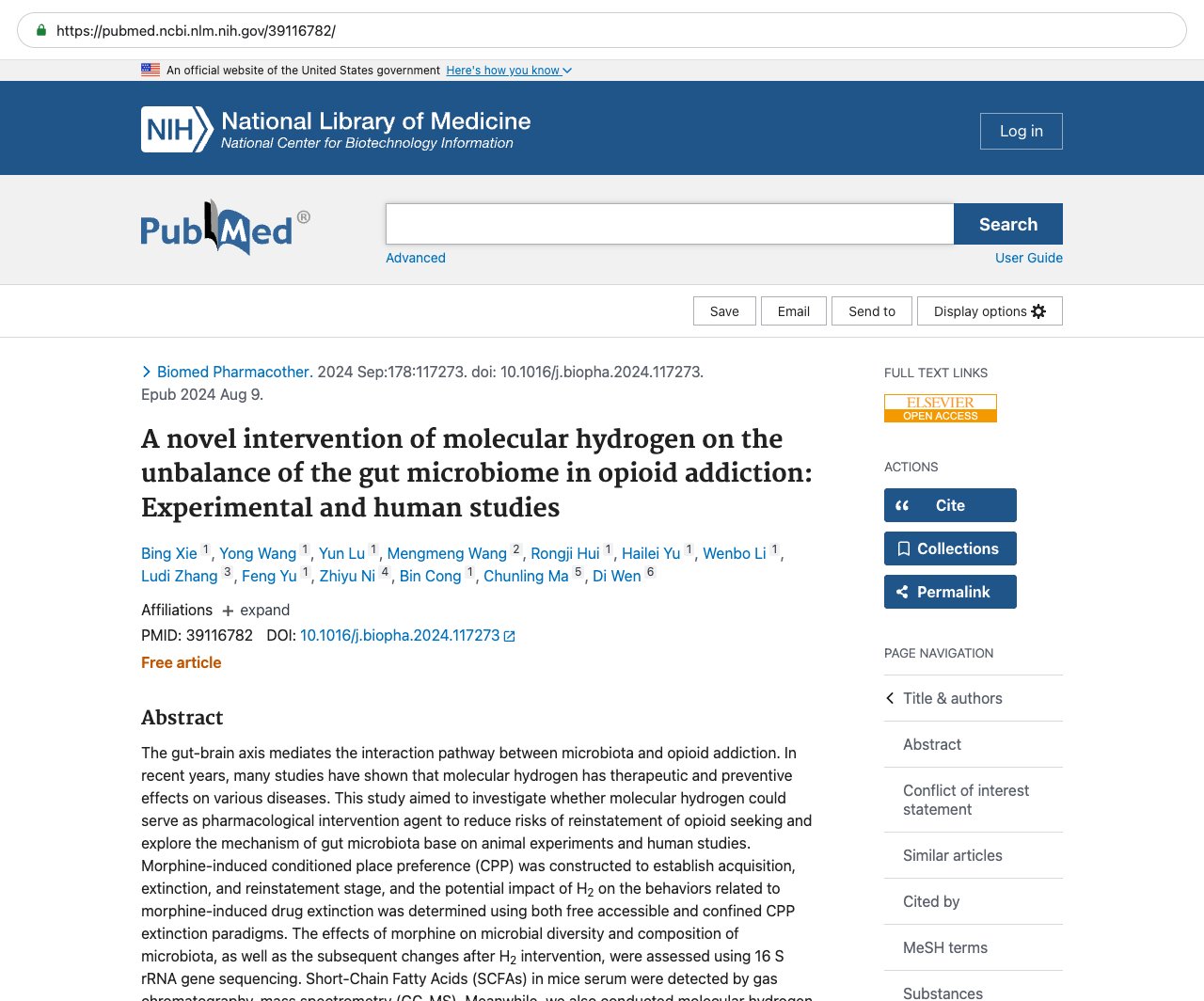 Screenshot — PubMed 39116782
