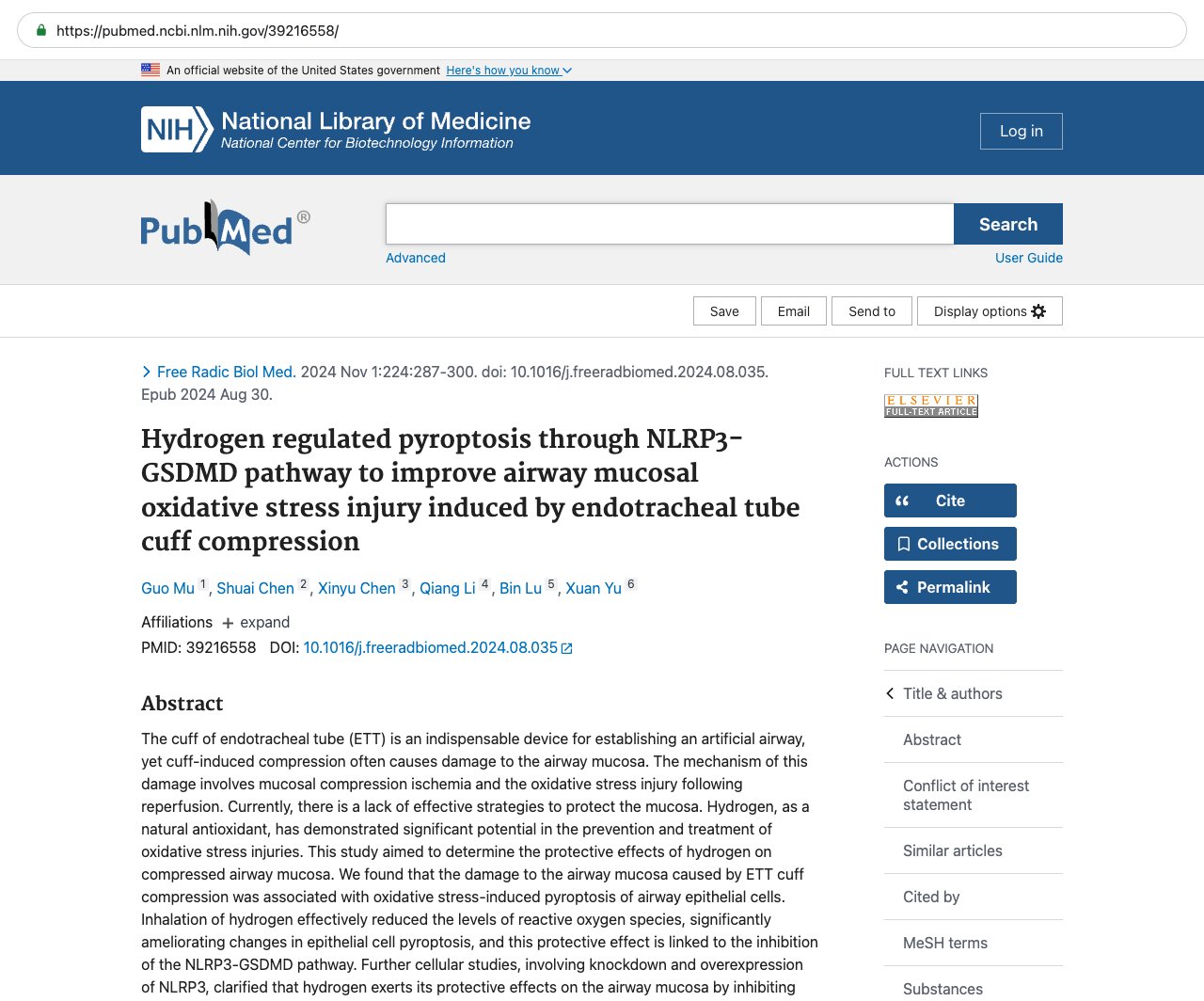 Screenshot — PubMed 39216558