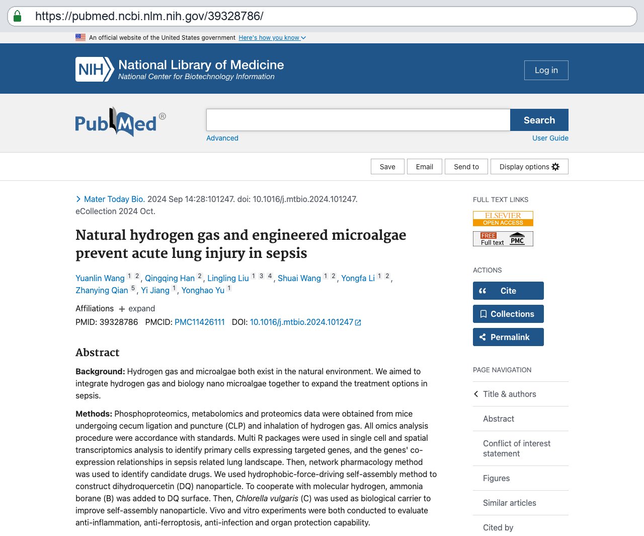 Screenshot — PubMed 39328786