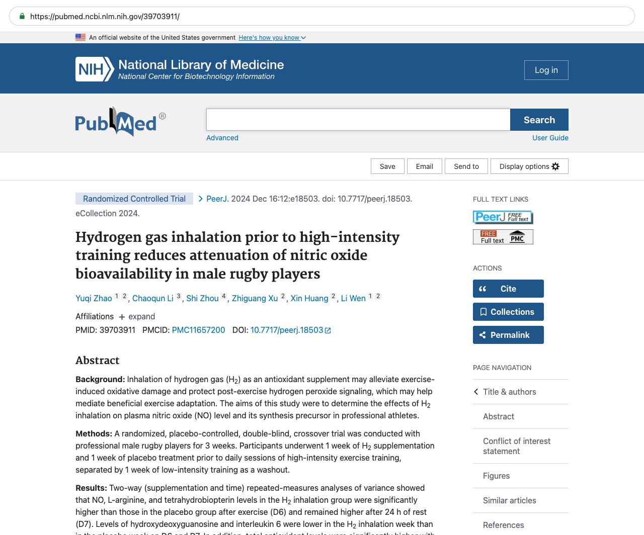 Screenshot — PubMed 39703911