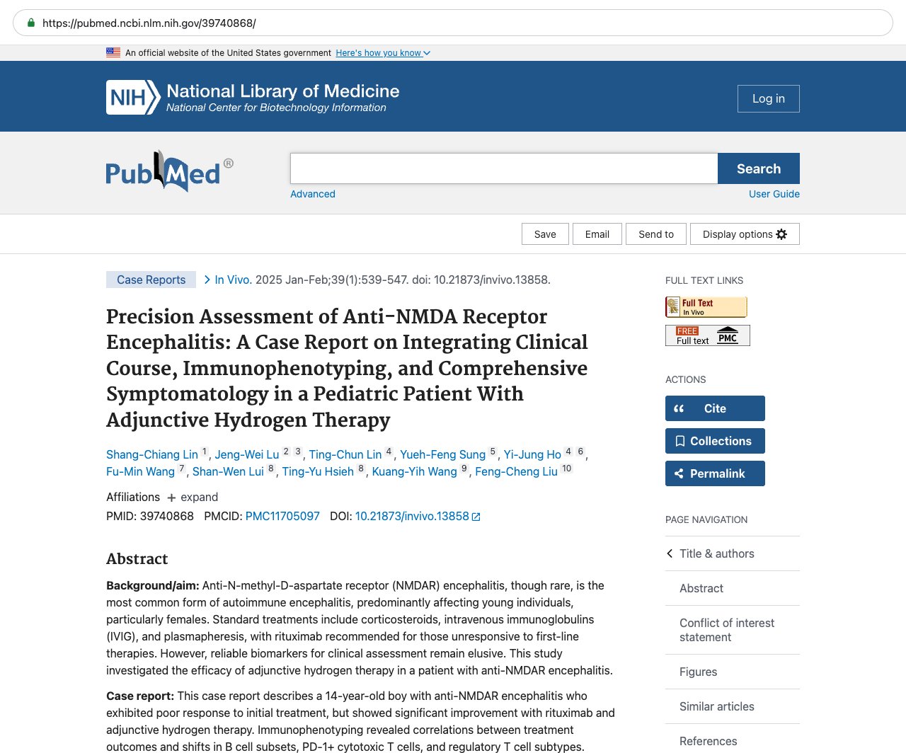Screenshot — PubMed 39740868