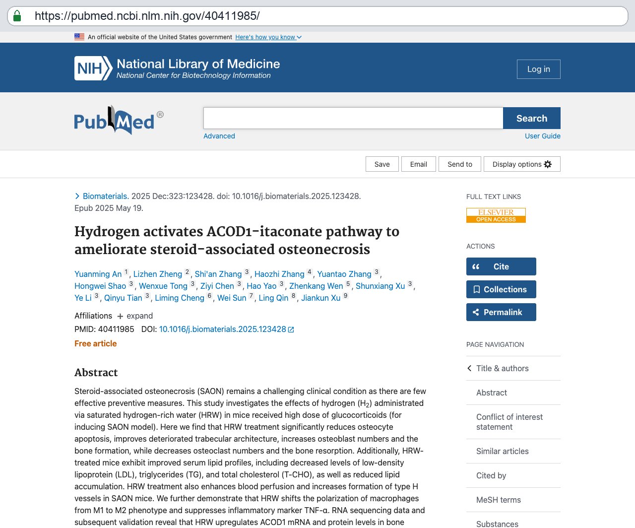 Screenshot — PubMed 40411985