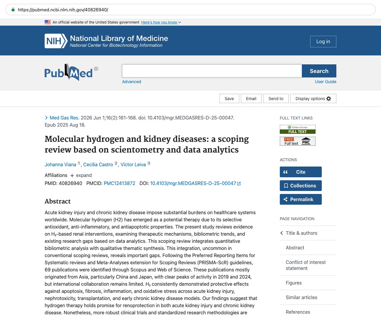 Screenshot — PubMed 40826940
