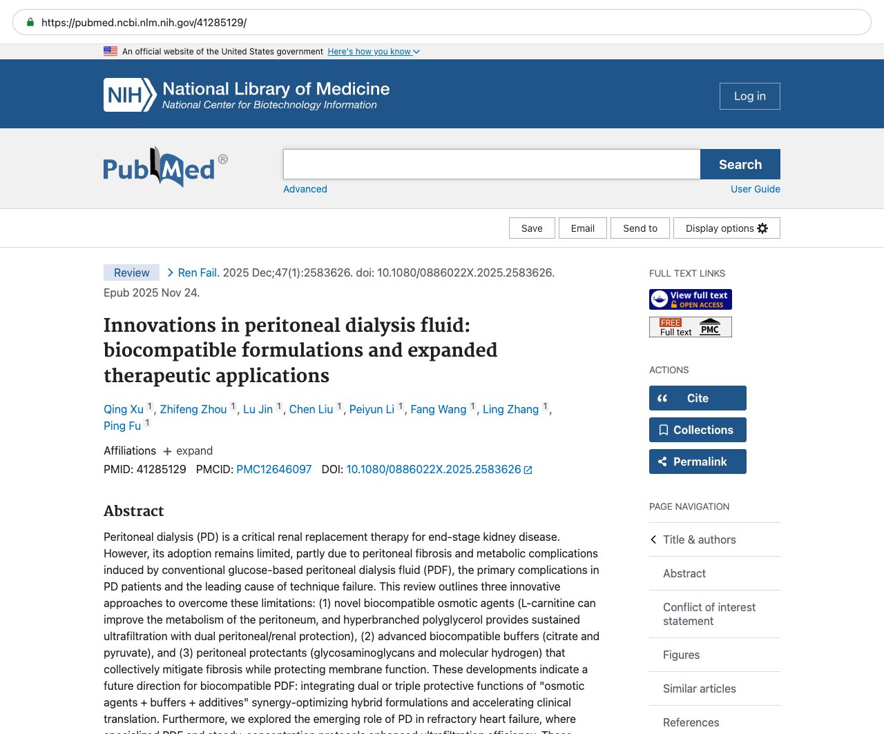 Screenshot — PubMed 41285129