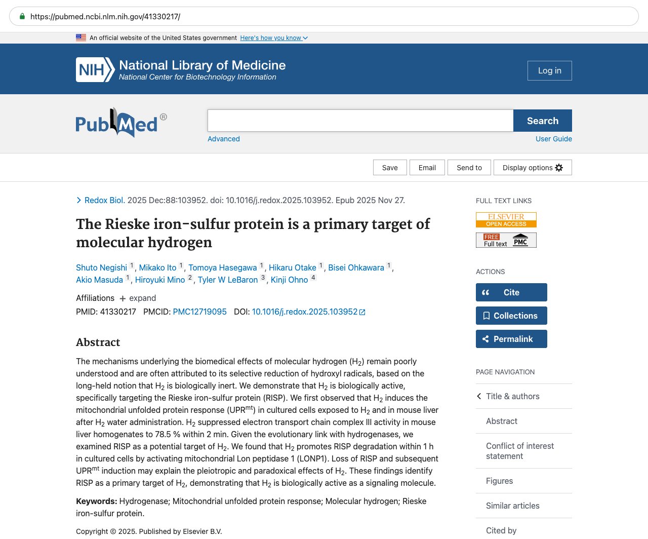 Screenshot — PubMed 41330217
