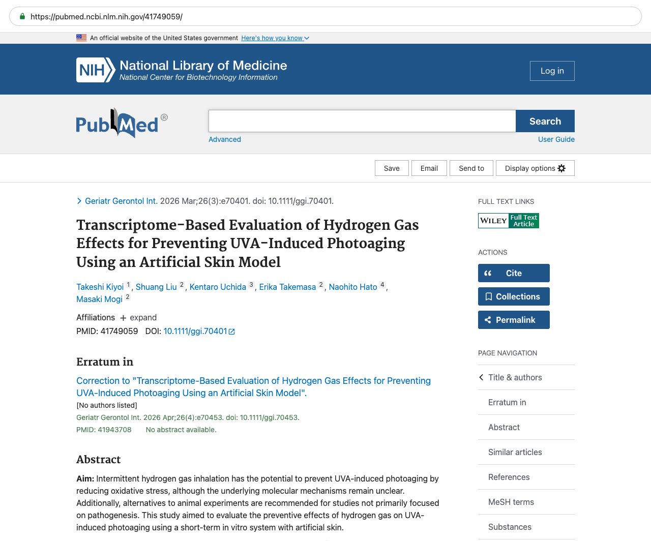 Screenshot — PubMed 41749059