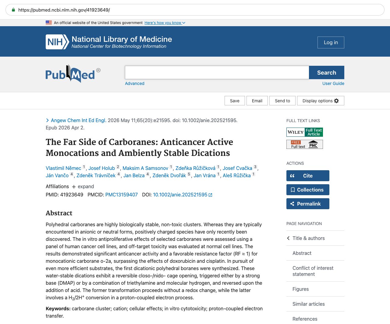 Screenshot — PubMed 41923649