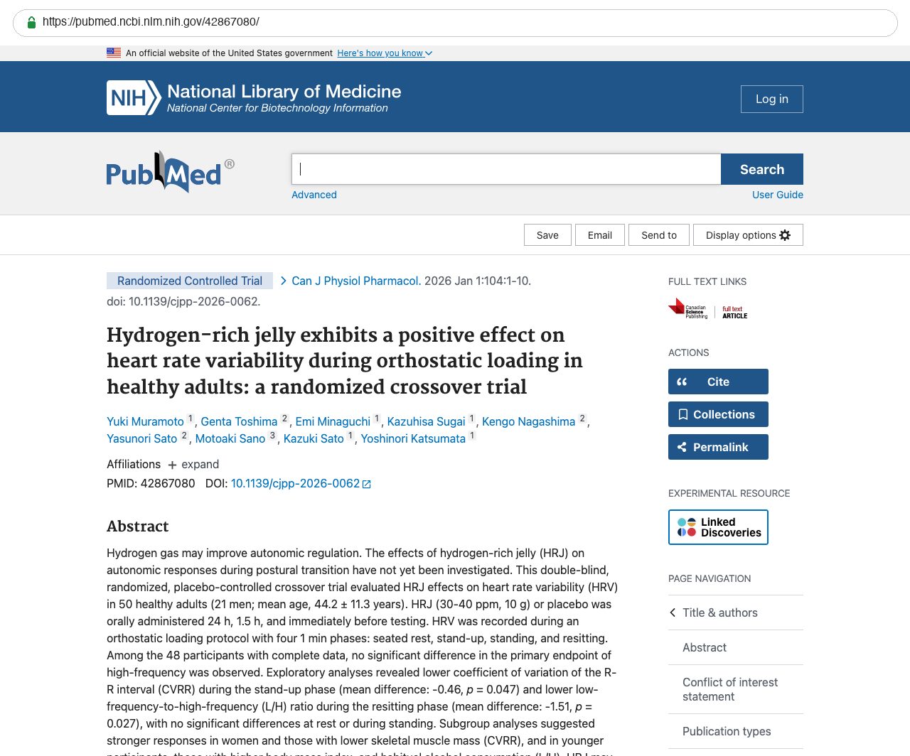 Screenshot — PubMed 42867080