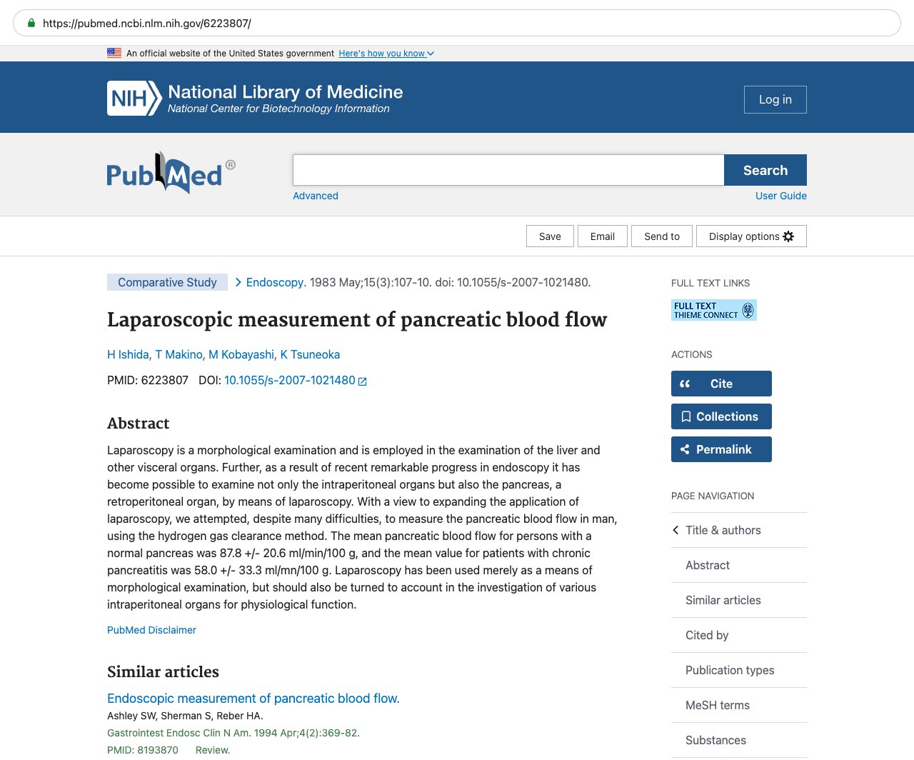 Screenshot — PubMed 6223807