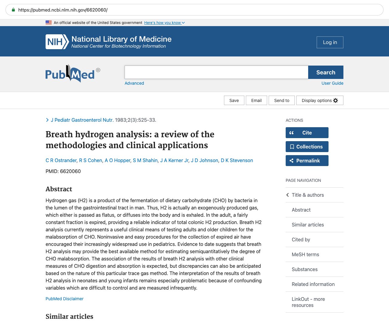 Screenshot — PubMed 6620060