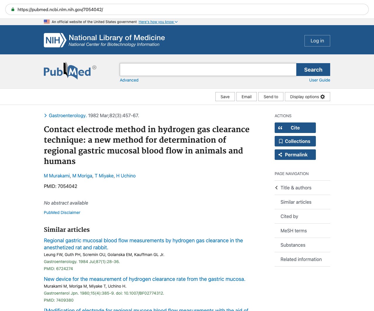 Screenshot — PubMed 7054042