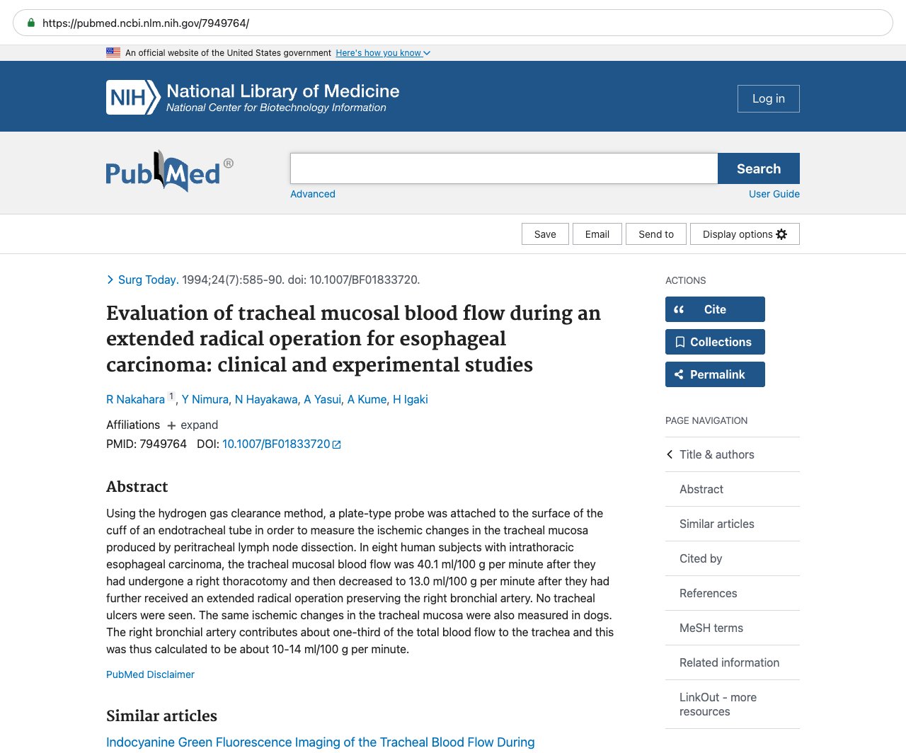 Screenshot — PubMed 7949764