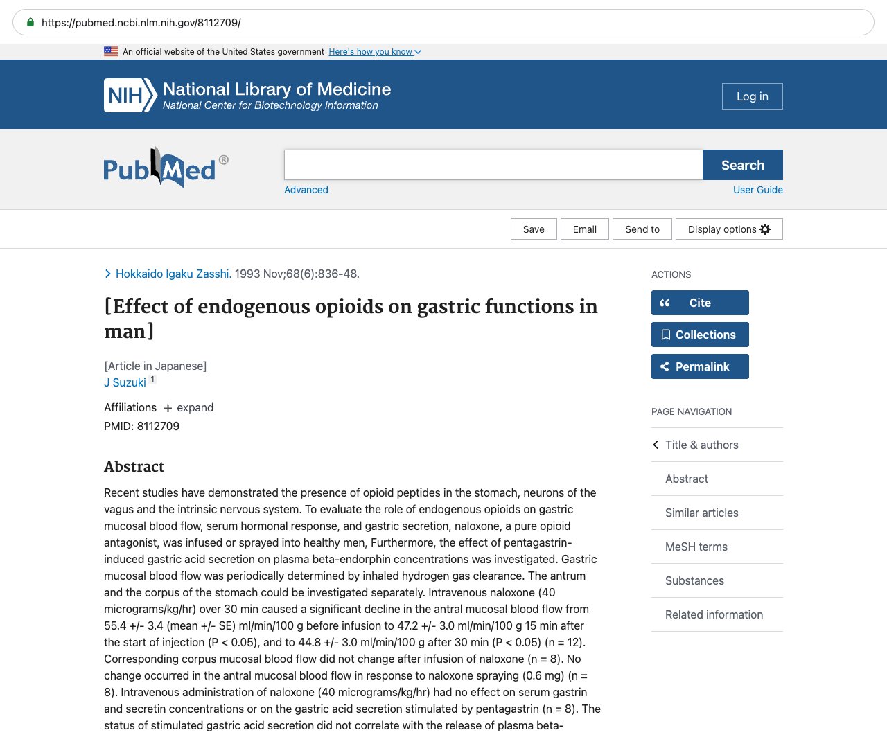 Screenshot — PubMed 8112709